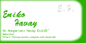 eniko havay business card